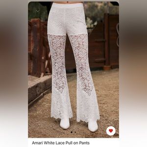 NEVER WORN!! 12th Tribe Amari White Lace Pants